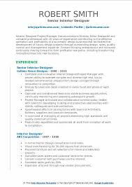 Use our interior design cover letter example to get ideas as you write your own. Interior Designer Resume Samples Qwikresume