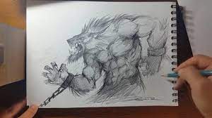Now is the time to perfect your werewolf drawing skills. Speed Drawing Werewolf Youtube