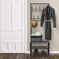 Forest gate™ 72 modern slat door coat rack closet. Sorbus Coat Shoe Racks Bench Hallway Entryway Coat Rack Storage Shoe Bench Organizer Features 18 Hooks 3 Tier Shelves Metal Coat Rack Black Buy Online At Best Price In Uae Amazon Ae