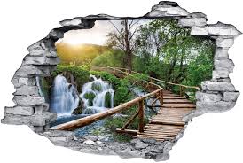 Check out our 3d trompe l'œil selection for the very best in unique or custom, handmade pieces from our shops. Stickers Trompe L Oeil 3d Pont Et Cascade Des Prix 50 Moins Cher Qu En Magasin