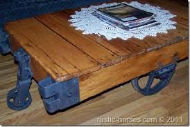 A workshop spirit with a unique charm. Towsley Factory Cart Coffee Table 495 Sold But We Have Others