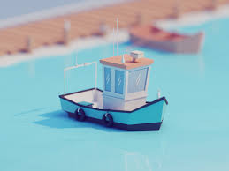 Low Poly Fishing Boat Low Poly Low Poly Games Low Poly Models