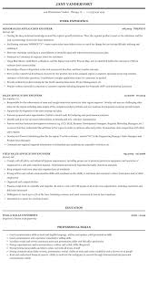sales / application engineer resume