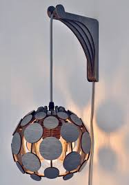 Wood Plug In Wall Sconce Lamp Wall Light Brass Shade Decor Etsy In 2020 Brass Wall Light Plug In Wall Sconce Plug In Wall Lights