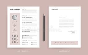 Resume templates find the perfect resume template. Elegant Cv Resume And Cover Letter Template Dusty Rose Pink Stock Vector Illustration Of Cover Header 112509603