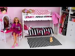 Barbie Twins Bunk Bed Pink Bedroom Morning Routine With Wardrobe Toy Youtube Pink Bedding Bunk Beds Boy Sports Bedroom