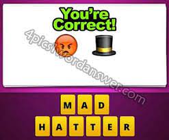 Guess The Emoji Mad Face And Hat 4 Pics 1 Word Daily Puzzle Answers