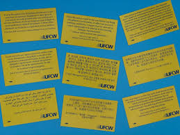 The union authorization card is legally binding on the employee, despite any claims the union may make to the contrary. Twenty Wonky Labor Terms Every Union Member Should Know The United Food Commercial Workers International Union The United Food Commercial Workers International Union