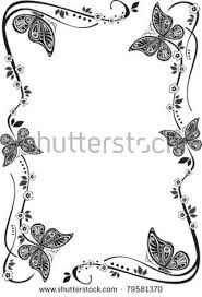 Background Border Design Black And White Butterfly Hasil Gambar Untuk Butterfly Border Black And White Butterfly Frame Butterfly Stencil Butterflies Vector