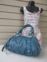 Fossil Fifty Four Blue Hand Bag Baguette Purse Bag Zb1089c Leather Fossil Baguette Bags Purses Balenciaga City Bag