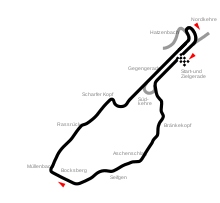It was built at the same time as the nordschleife, but today is forgotten by most. Sudschleife Wikipedia