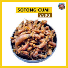 Rendam sotong di dalam air panas. Sotong Kering Sabah