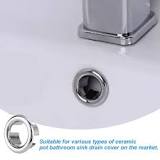 Sink Overflow Ring, 6 PCS Sink Hole Replacement Overflow Hole ...