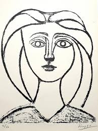 Dumont schauberg edition, in german / deutsch. Pablo Picasso Pablo Picasso Jeune Fille Aux Grands Cheveux Original Signed Lithograph