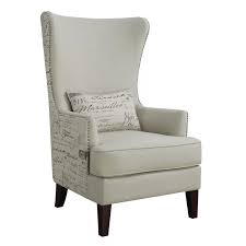 Sonali Wingback Chair High Back Accent Chairs Furniture Brown Accent Chair
