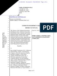 Interior commercial restaurant hotel tenant improvements renovations medical oz construction, llc. Derr Answer The Trustees Of The California V Derr Isbell Construction Llc Nvdce 20 00716 0006 0 1 Complaint Affirmative Defense