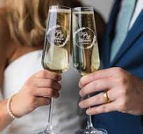 Amazon.com | Personalized Wedding Champagne Flutes, Set of 2 ...