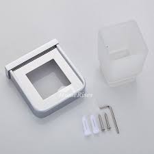 Online retailer and trade dealer to architects and designers. Modern Hotel Brass Toothbrush Holder Glass Bathroom Wall Mounted Best Square Polished Chrome