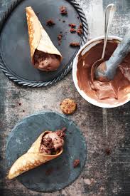 Lindt Chocolate Ice Cream And Homemade Cones Homemade Chocolate Ice Cream Food Chocolate Ice Cream