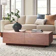 Amelio Block Coffee Table With Storage Joss Main In 2020 Coffee Table With Storage Coffee Table Solid Wood Coffee Table