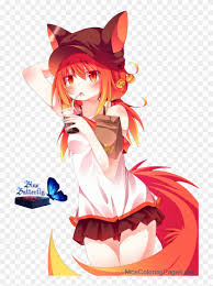 This clipart image is transparent backgroud . Anime Fox Girl Png Transparent Png 752x1063 1316274 Pngfind