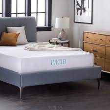 The lucid 10 inch gel memory foam mattress is the perfect choice for back and stomach sleepers looking for more support in a new mattress. Lucid 10 Inch Gel Memory Foam Mattress Dual Layered Certipur Us Certified 25 Year Warranty Queen Rentalpreneur