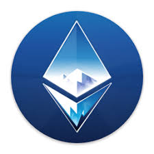 This ethereum logo design features four color stitching to create depth. Ethereum Meta