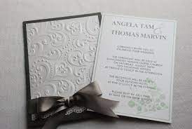 Charcoal Grey Embossed Wedding Invitation Pocket Card Wedding Invitation With Gre Embossed Wedding Invitations Pocket Wedding Invitations Wedding Invitations