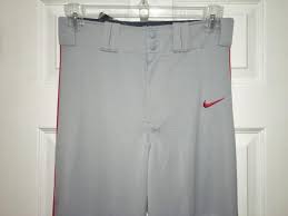 Details About Nike Stk Lights Out Ii Grey Red Piped Long Hemmed Baseball Pants New Mens S