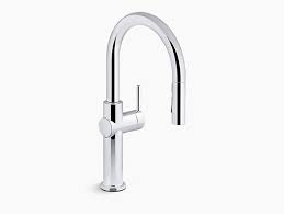 The contractors came back to fix a leak before we ever used the shower, and just the handle portion is a little wobbly, and we can't figure out how to remove the handle to tighten it. Crue Pull Down Single Handle Kitchen Faucet K 22972 Kohler Kohler Canada