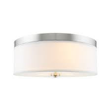 Kira Home Walker 15 3 Light Flush Mount Ceiling Light White Fabric Shade Round Glass Diffuser Brushed Nickel Walmart Com Walmart Com