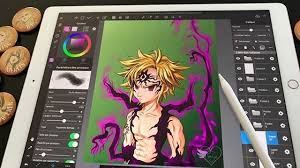 Dessin Sur Tablette Meliodas Sevendeadlysins Colorier Avec Moi Sur Ipadpro Applepencil Medibangpai Apple Pencil Art Ipad Painting Ipad Pro Apple Pencil