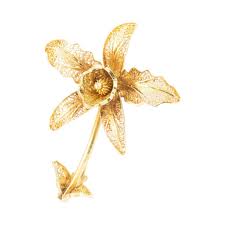 18k gold brooch