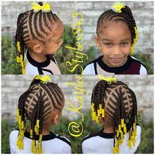 Side braided bun for girls. Image May Contain 1 Person Text Lil Girl Hairstyles Baby Girl Hairstyles Braids For Kids