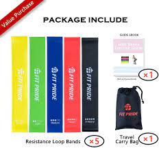 Fit Pride Resistance Bands Workout Bands Exercise Bands With 5 Sets Of Different Tension Level For Physical Therapy Strength Training And Home Workout With Carry Bag Walmart Com Walmart Com