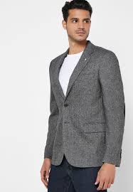 The modern blazer came into style in the early 1800's as a jacket for the british navy. Buy Gant Grey Herringbone Blazer For Men In Dubai Abu Dhabi 7705038 92