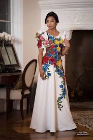 Filipiniana Dress Balintawak Gown Filipino Costume Philippine Terno Modern Filipiniana Dress Filipiniana Dress Modern Filipiniana Gown