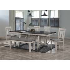You can place a bench against the wall if your kitchen table is in a corner and then add a few extra. Royal Fair Maribelle Cottage Style 6 Piece Table And Chair Set With Bench Ruby Gordon Home Table Chair Set With Bench
