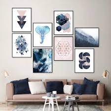 Gallery Wall Set Of 8 Downloadable Prints Blush Pink Navy Rose Gold Printable Picture Wall Set Rose Gold Navy Blush Wall Art Set 16x20 Wall Decor Bedroom Gallery Wall Dining Room