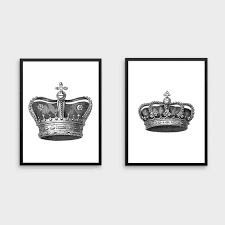 King And Queen Wall Decor King And Queen Crown Couples Gift King And Queen Print King And Queen King And Queen Crowns Crown Decor Couple Gifts