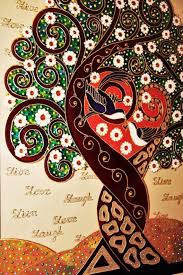 Tree Of Love Art 17x21 Love Tree Glass Painting Etsy Glass Painting Romantic Paintings Love Art