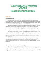 Pantang larang dan kepercayaan kaum iban pengenalan kaum iban merupakan kumpulan etnik yang terbesar di sarawak ,mareka mendiami daerah dan bahagian negeri sarawak dari daerahlundu… Sivik Docx Adat Resam Pantang Larang Kaum Kadazandusun Perayaan Apakah Itu Perayaan Perayaan Adalah Suatu Aktiviti Yang Disambut Oleh Sesebuah Course Hero