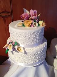 2 Tier Dummy Cake Fondant Flowers Dummy Cake Cake Fondant Flowers