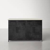 White oak floating shelves with led underlighting over beautiful, cambria quartz countertops. 4 Stools Kitchen Islands Carts You Ll Love In 2021 Wayfair