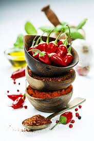 Chili Peppers With Herbs And Spices Stuffed Peppers Spicy Recipes Food Concept