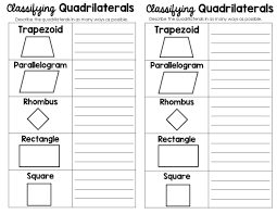 classifying 2d shapes polygons triangles quadrilaterals