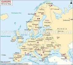 Europe Mineral Map Energy Resources Oil And Gas Map