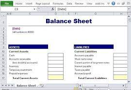 Simple Balance Sheet Maker Template For Excel Balance Sheet Template Balance Sheet Budget Spreadsheet Template