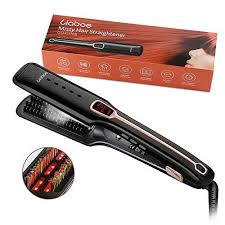 Hair Straightening Brush Vs Flat Iron Steam Hair Straightener Hair Straighteners Flat Irons Hair Steaming