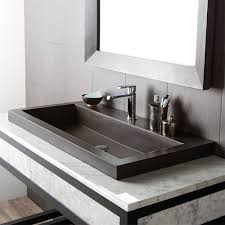 The trough 30 bathroom sink is the smallest of our trough collection, yet commands a striking effect. Vanity Sink Tops Native Trails Nsl3619 S Native Stone Trough Bathroom Sink Slate 36 X 19 Kitchen Bath Fixtures